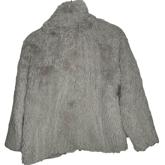 Patagonia Girls 12 Lunar Frost Jacket Coat Gray Fleece Faux Fur Full Zip 68595 - Picture 7 of 9